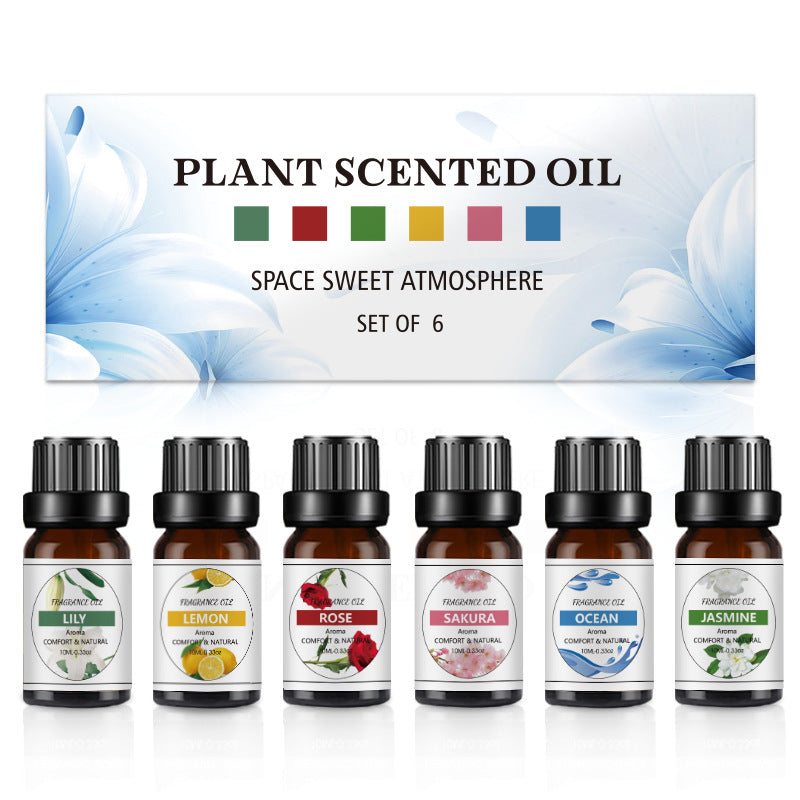 Water-soluble Essential Oil Set (6 × 10ml bottles), Essential Oil Gift Box, Home Care Set