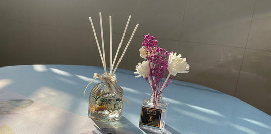 Black & Purple Floral Reed Diffuser Set: Elevate Your Space with Elegance & Calm