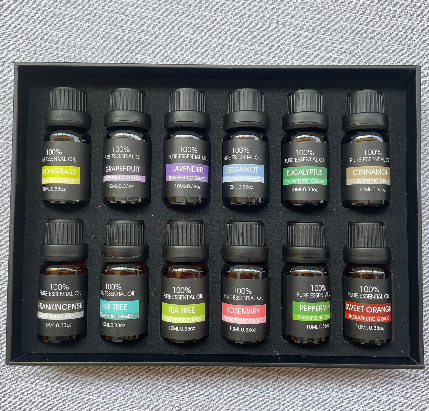 Pure Essential Oil Set (12 × 10ml bottles),  Essential Oil Gift Box, Home Care Set