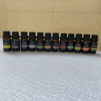 Pure Essential Oil Set (12 × 10ml bottles),  Essential Oil Gift Box, Home Care Set