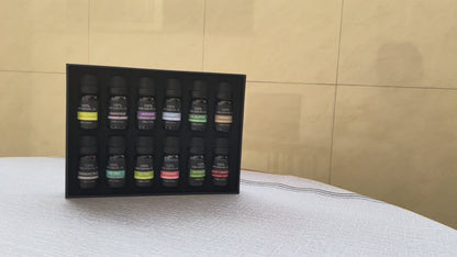 Pure Essential Oil Set (12 × 10ml bottles),  Essential Oil Gift Box, Home Care Set