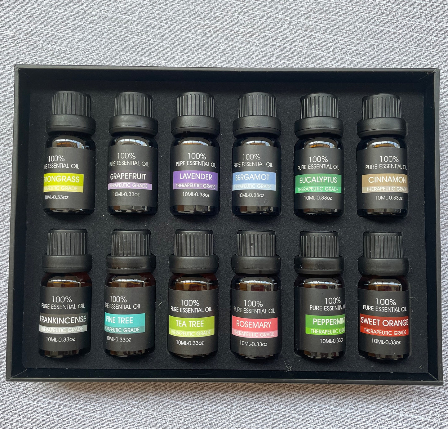 Pure Essential Oil Set (12 × 10ml bottles),  Essential Oil Gift Box, Home Care Set
